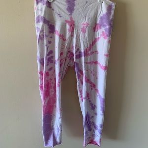 TNA white tie dye leggings